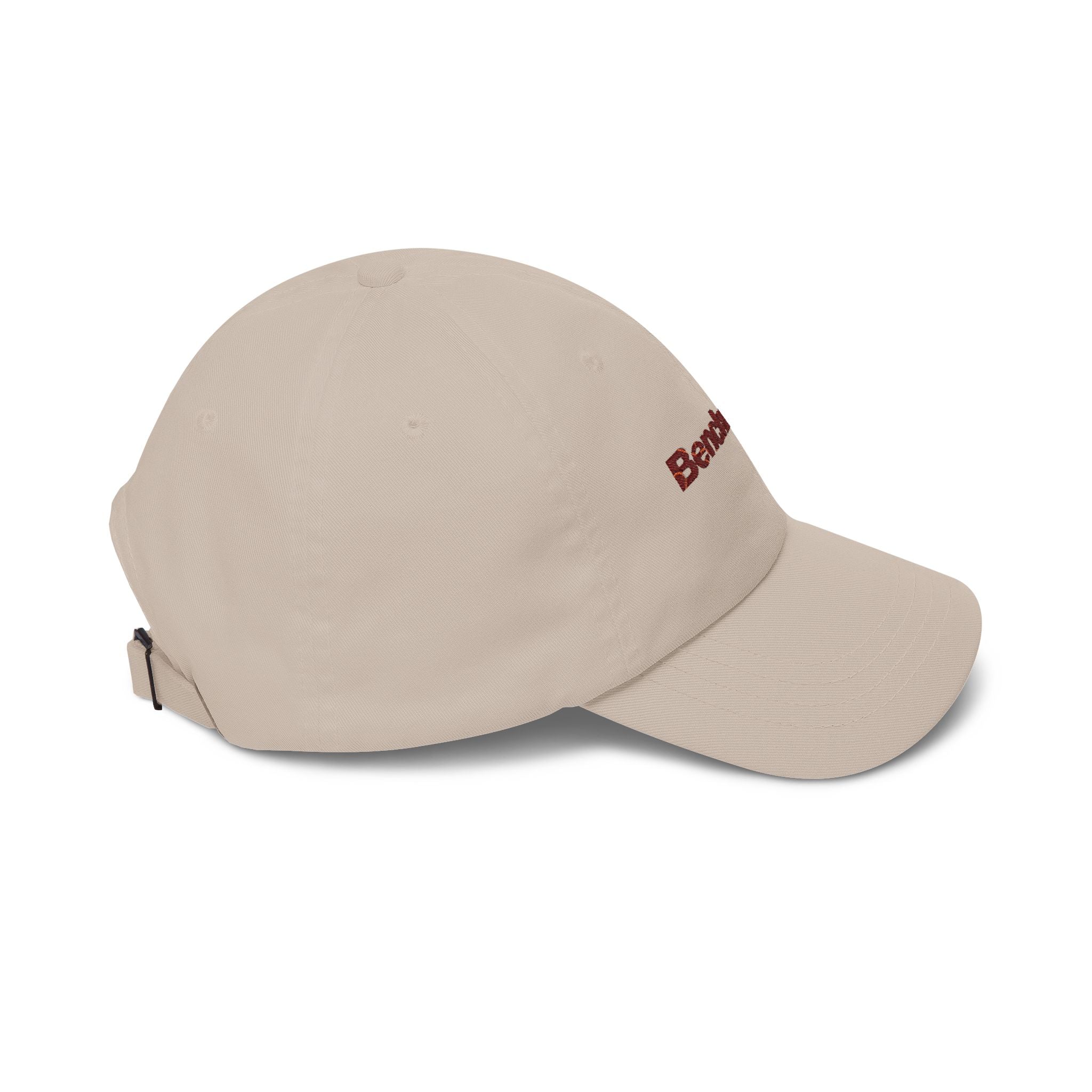 Benchmark Embroidered Dad Cap — Classic White Baseball Hat