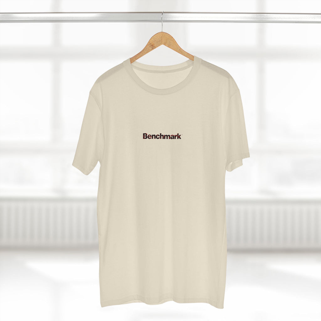 Benchmark Minimalist Tee — Small Chest Logo Graphic T-Shirt