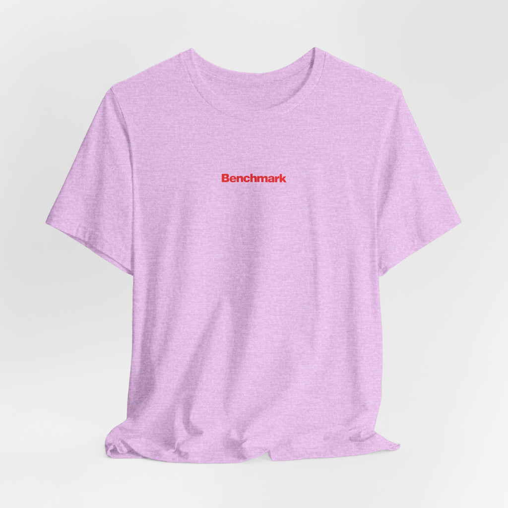 Benchmark Repeat Logo Tee — Minimalist Graphic T-Shirt