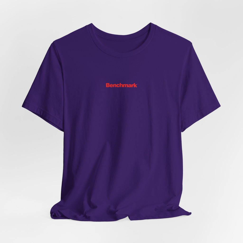 Benchmark Repeat Logo Tee — Minimalist Graphic T-Shirt
