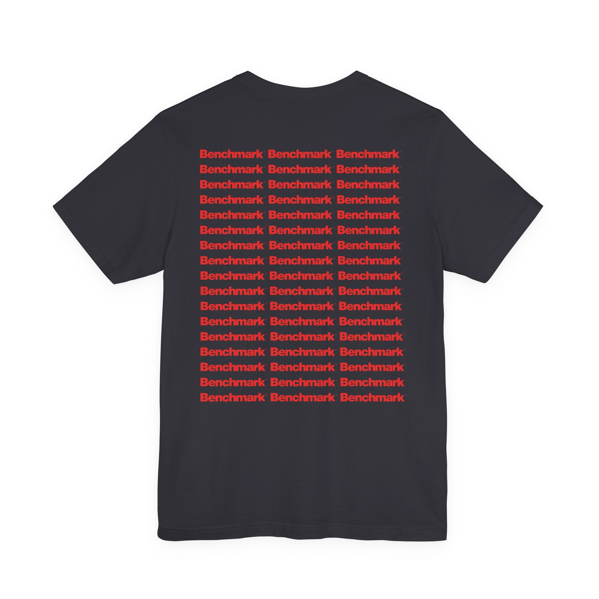 Benchmark Repeat Logo Tee — Minimalist Graphic T-Shirt