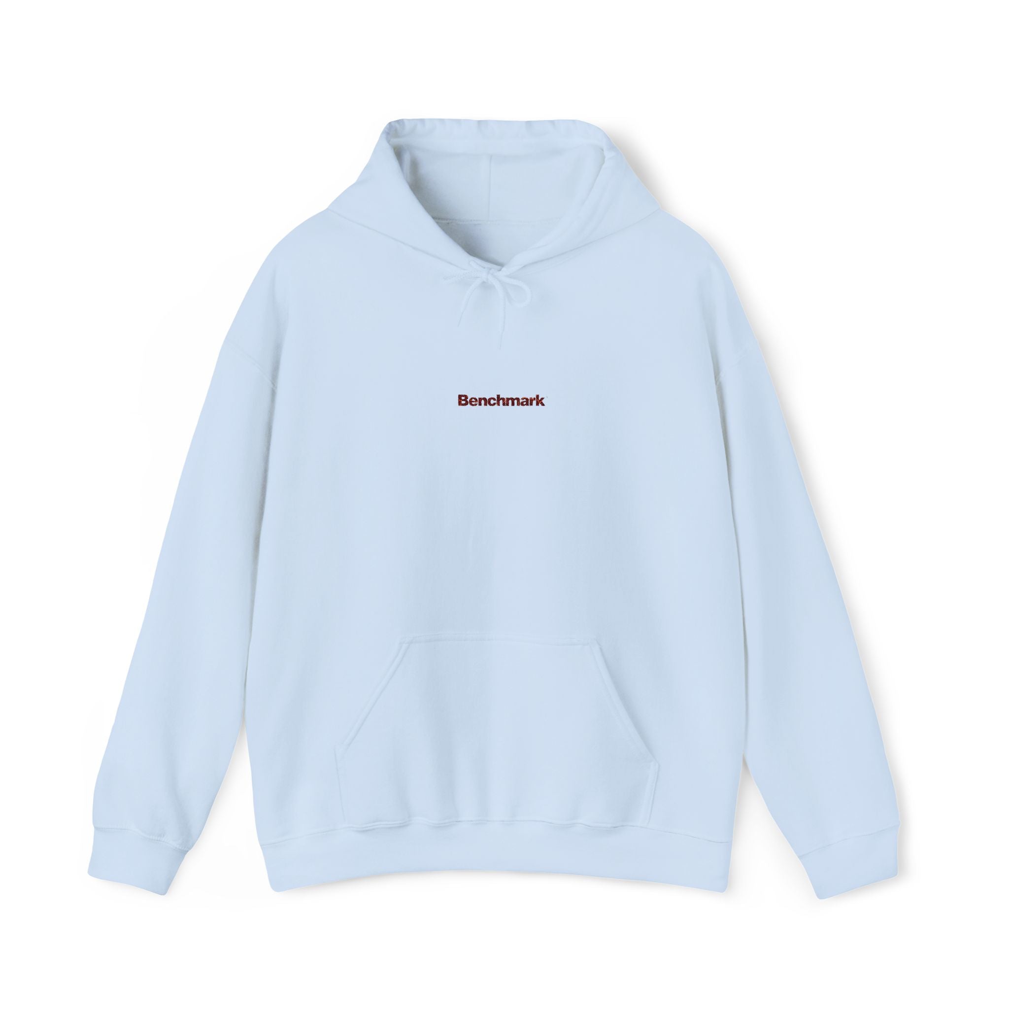Minimalist 'BeesKnees' White Hoodie — Small Center Chest Script Logo