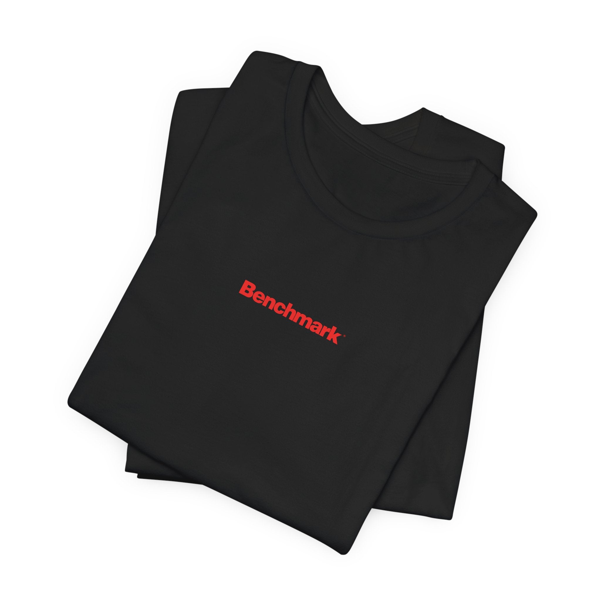 Benchmark Repeat Logo Tee — Minimalist Graphic T-Shirt