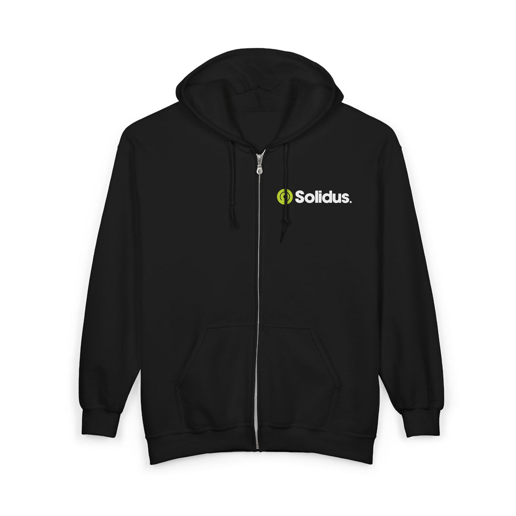 Soldius Logo Full-Zip Hoodie — 'Design Build Brand' Branded Zip-Up