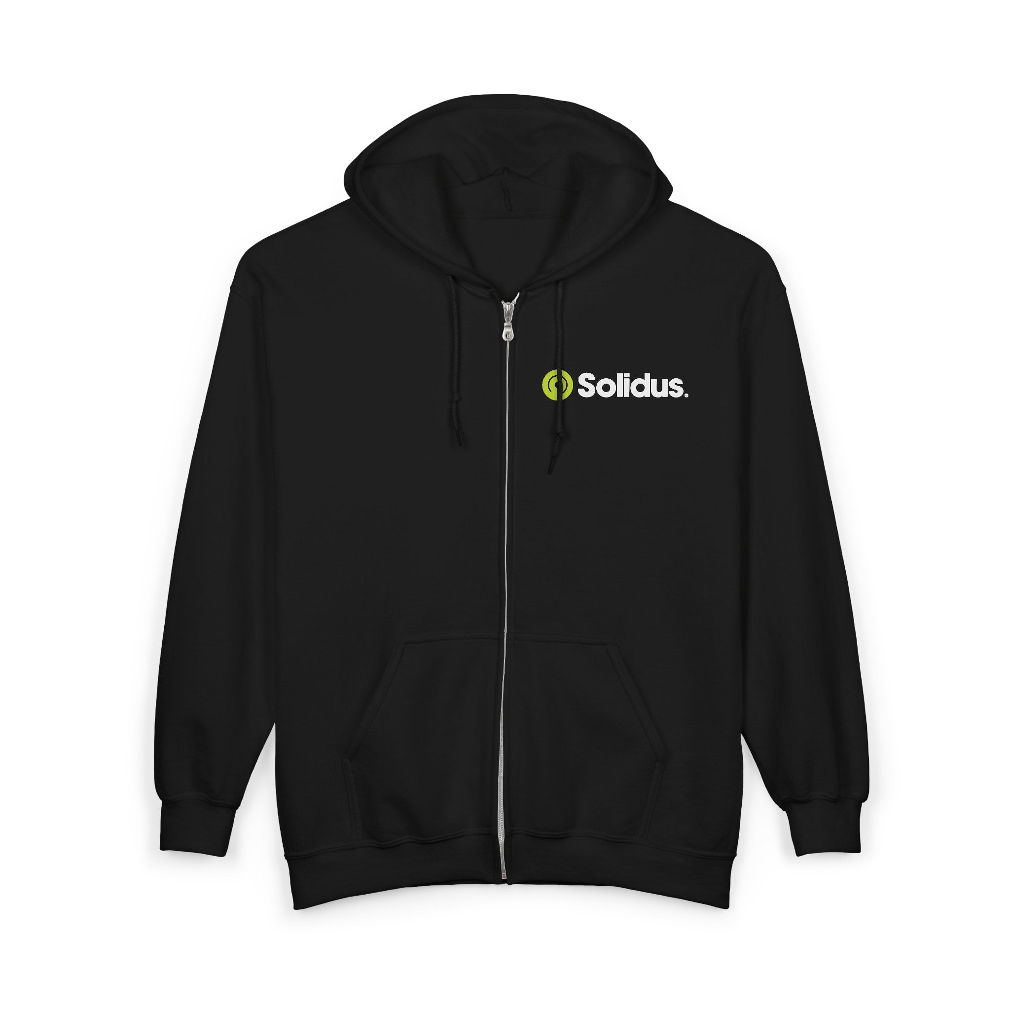 Soldius Logo Full-Zip Hoodie — 'Design Build Brand' Branded Zip-Up