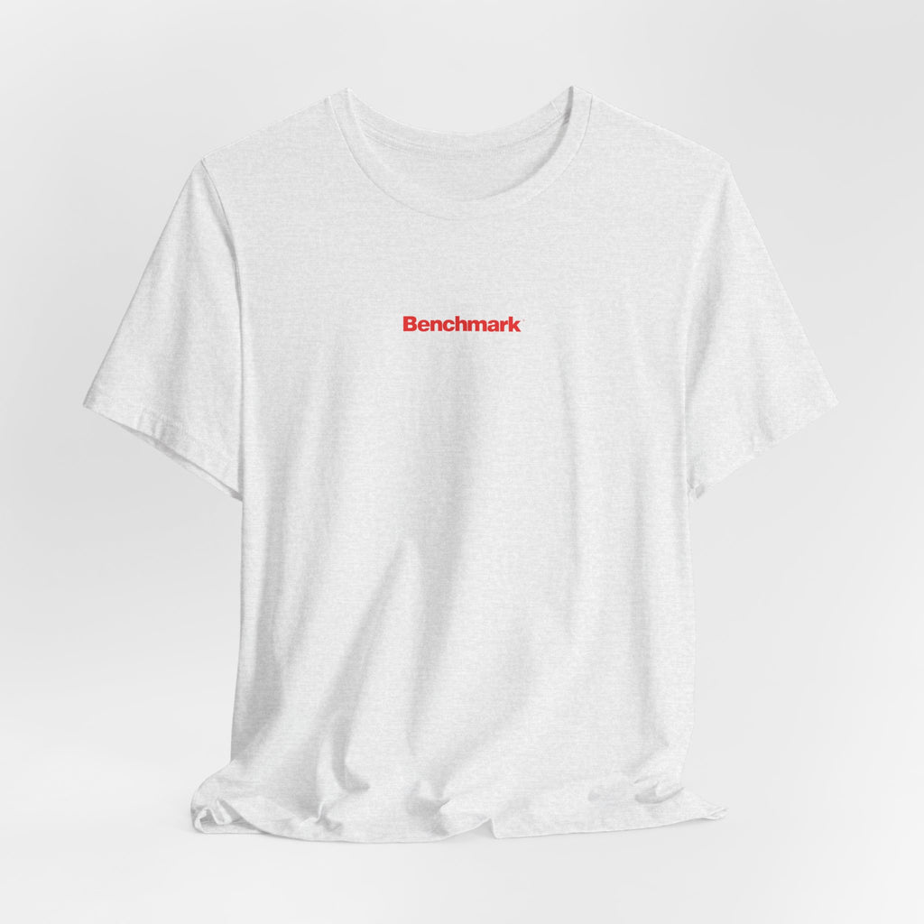 Benchmark Repeat Logo Tee — Minimalist Graphic T-Shirt