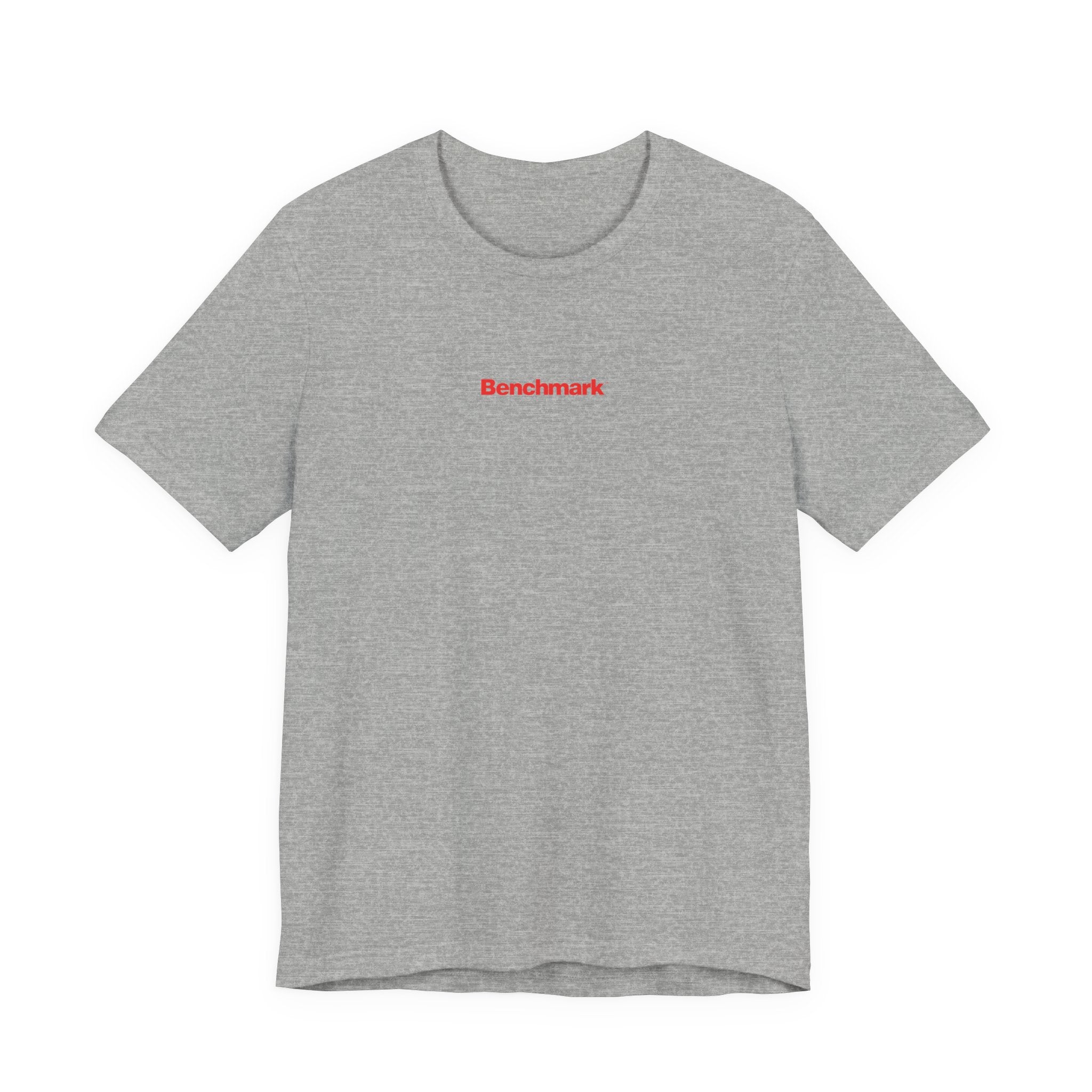 Benchmark Repeat Logo Tee — Minimalist Graphic T-Shirt