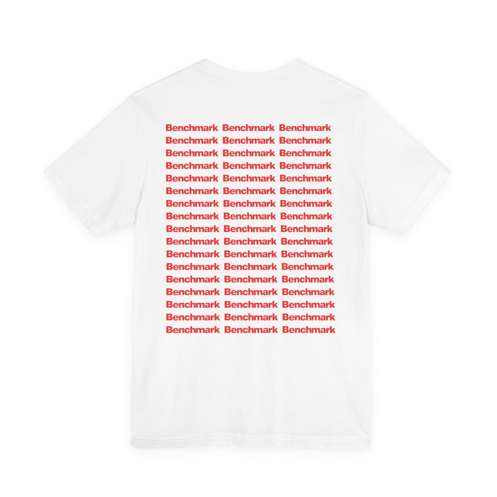 Benchmark Repeat Logo Tee — Minimalist Graphic T-Shirt