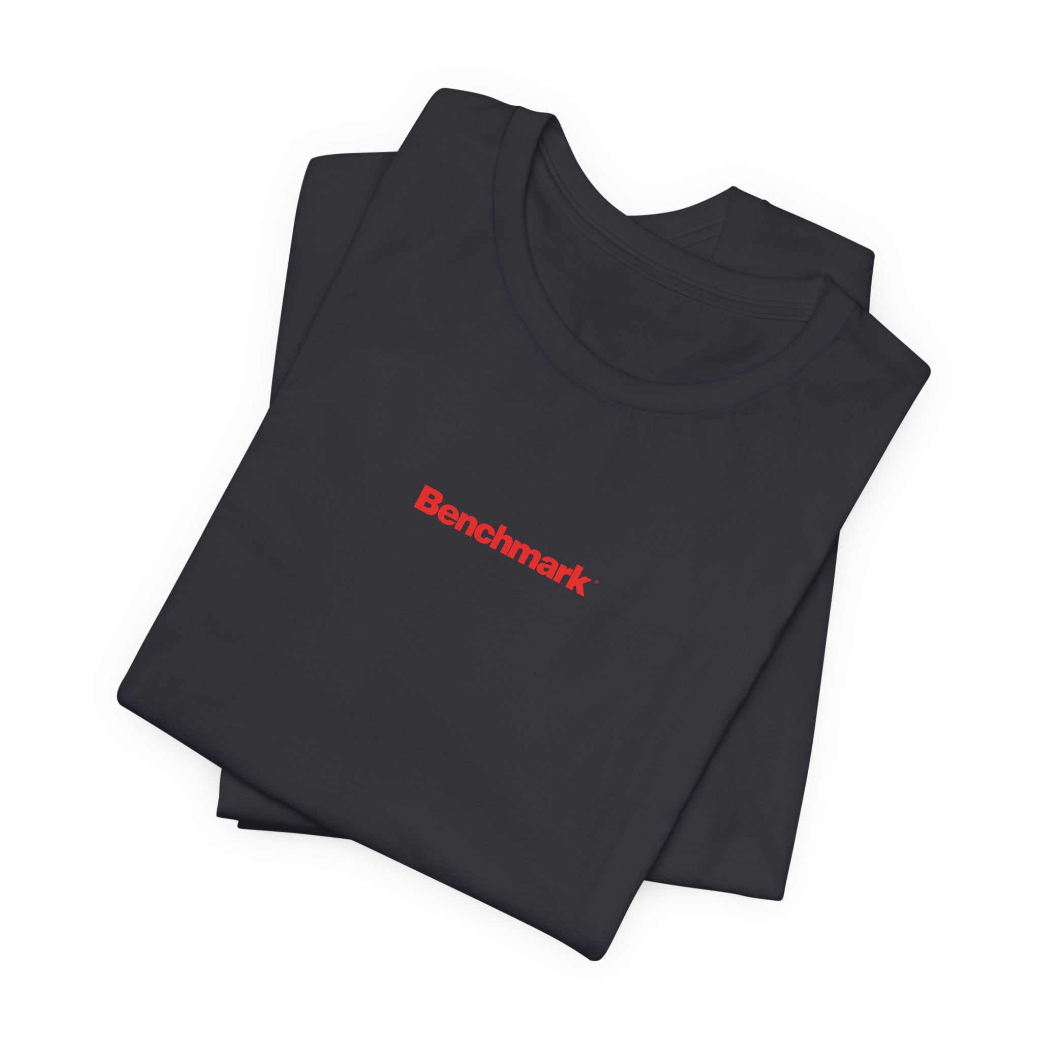 Benchmark Repeat Logo Tee — Minimalist Graphic T-Shirt