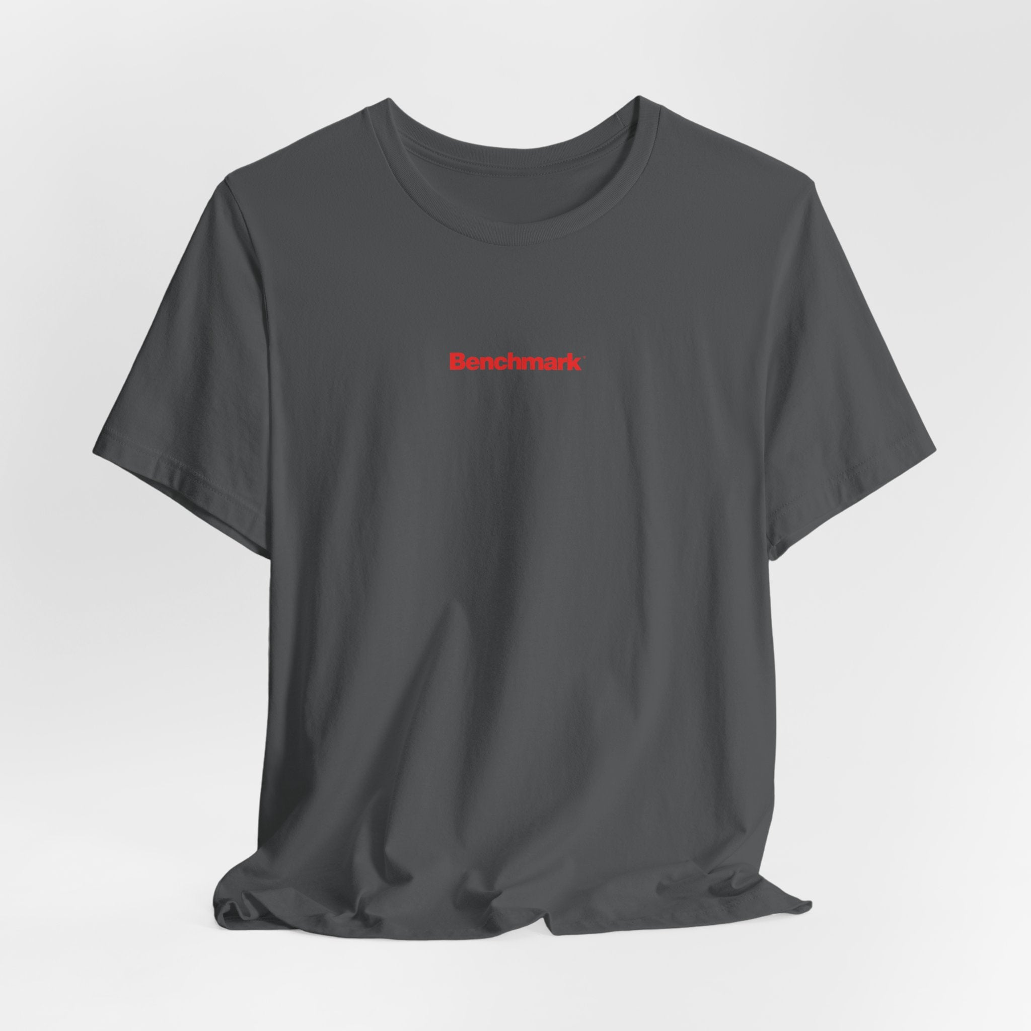 Benchmark Repeat Logo Tee — Minimalist Graphic T-Shirt