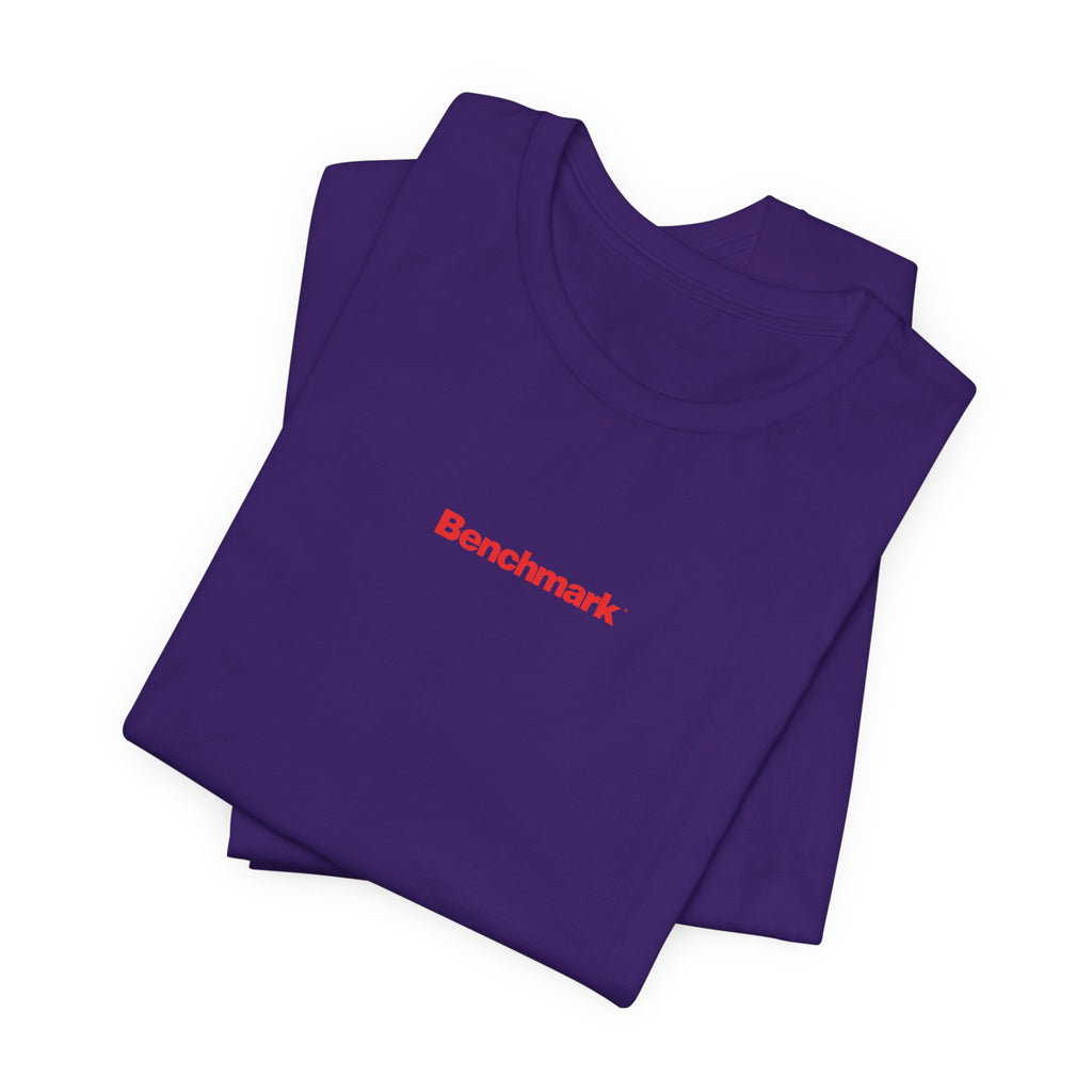 Benchmark Repeat Logo Tee — Minimalist Graphic T-Shirt