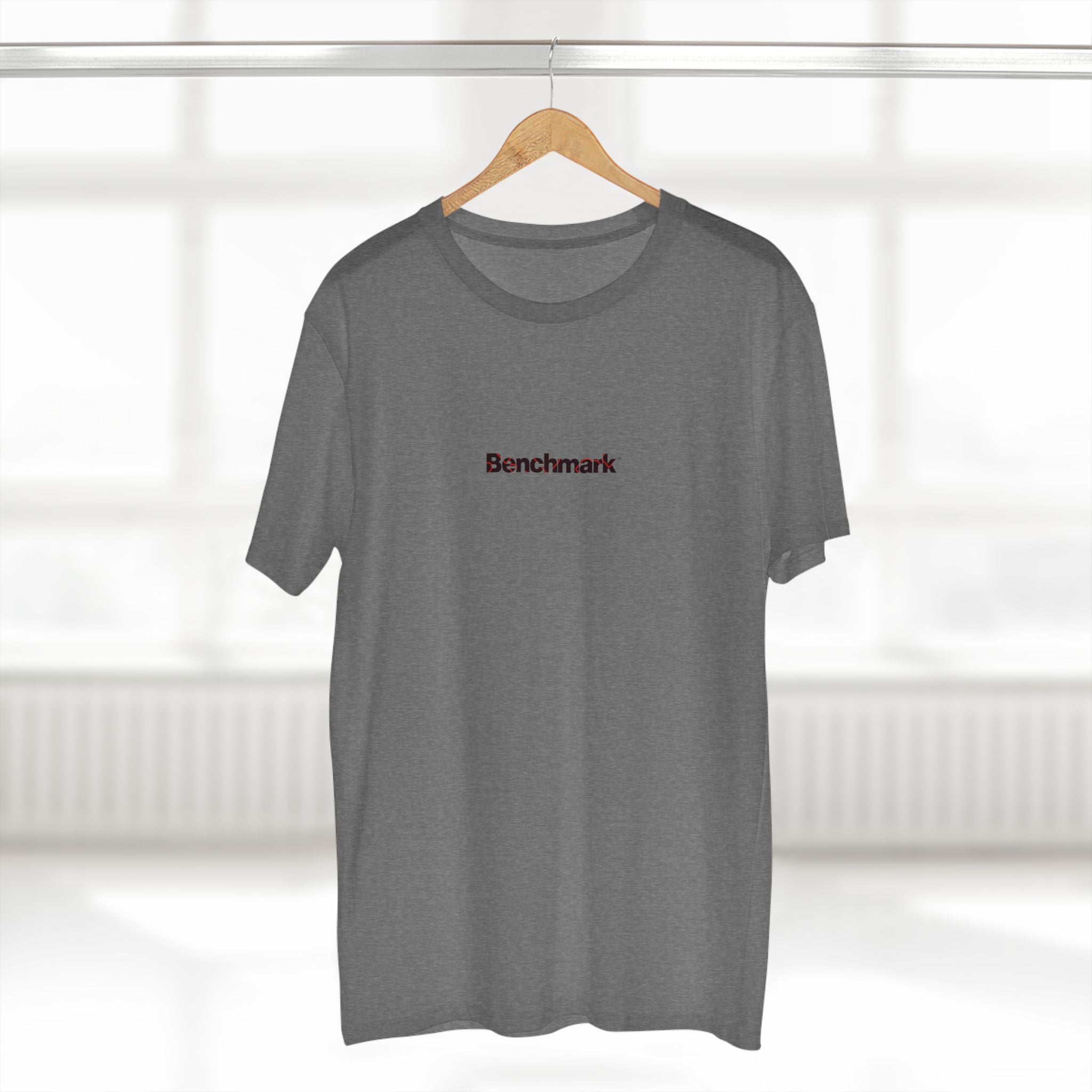 Benchmark Minimalist Tee — Small Chest Logo Graphic T-Shirt