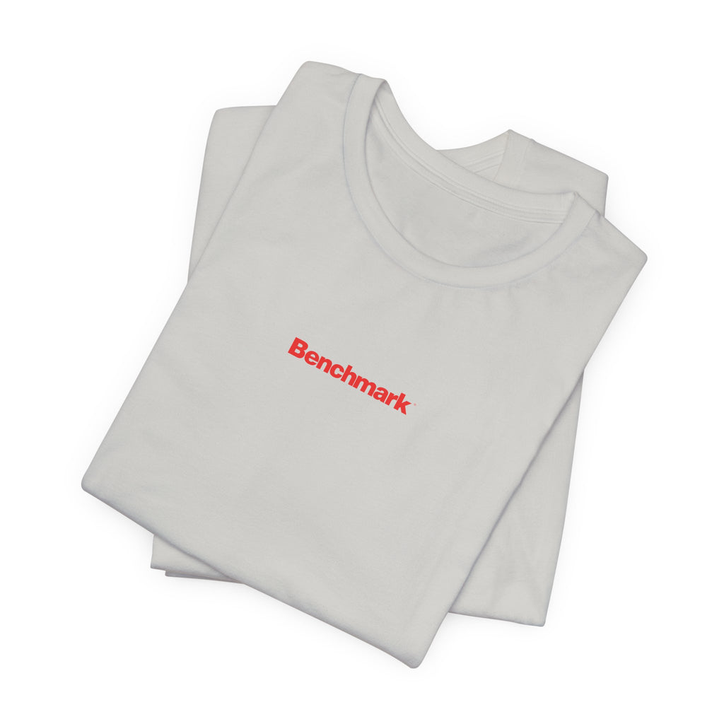 Benchmark Repeat Logo Tee — Minimalist Graphic T-Shirt