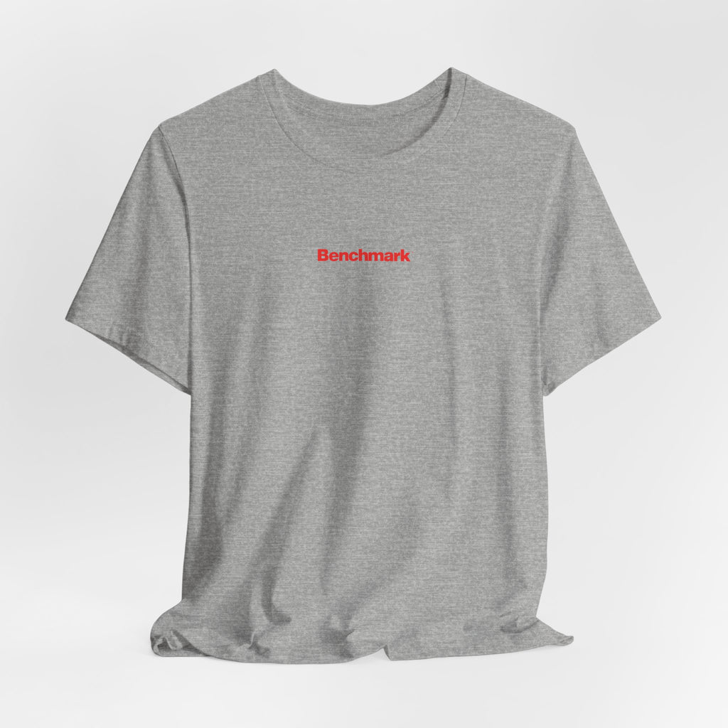 Benchmark Repeat Logo Tee — Minimalist Graphic T-Shirt