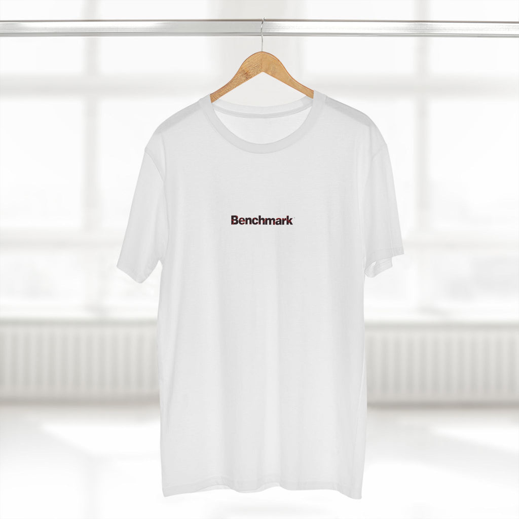 Benchmark Minimalist Tee — Small Chest Logo Graphic T-Shirt