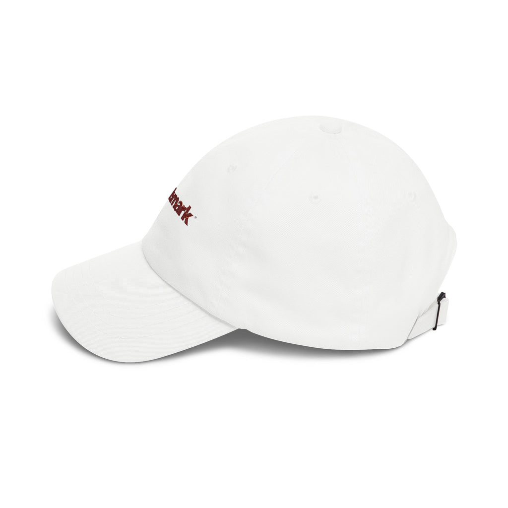 Benchmark Embroidered Dad Cap — Classic White Baseball Hat