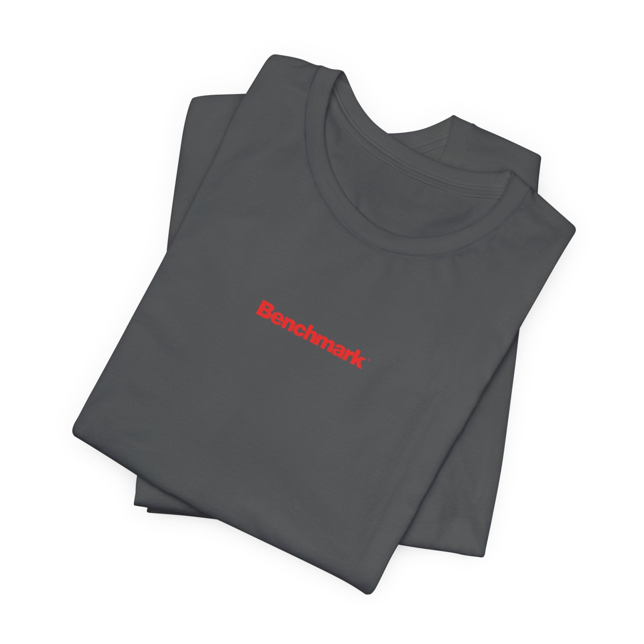 Benchmark Repeat Logo Tee — Minimalist Graphic T-Shirt