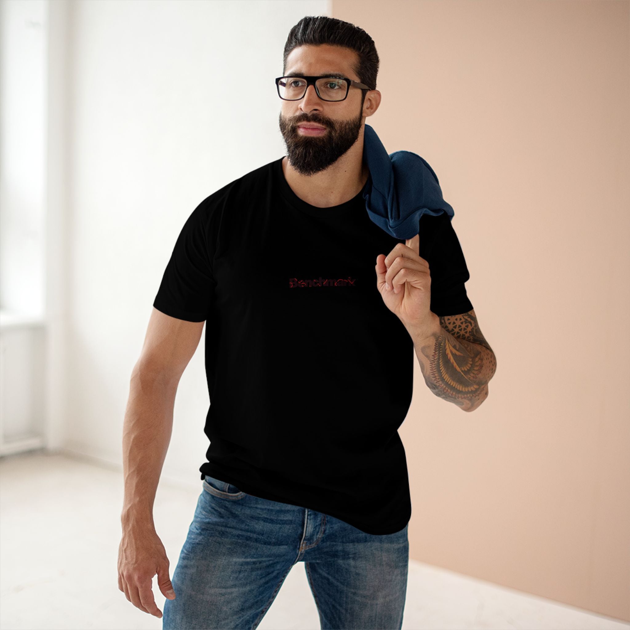 Benchmark Minimalist Tee — Small Chest Logo Graphic T-Shirt
