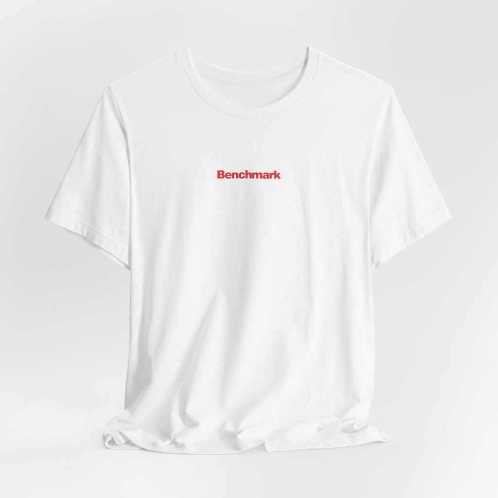 Benchmark Repeat Logo Tee — Minimalist Graphic T-Shirt