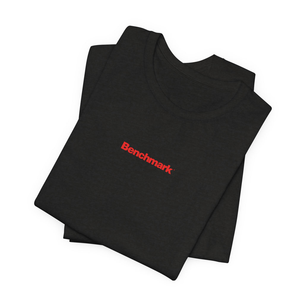 Benchmark Repeat Logo Tee — Minimalist Graphic T-Shirt