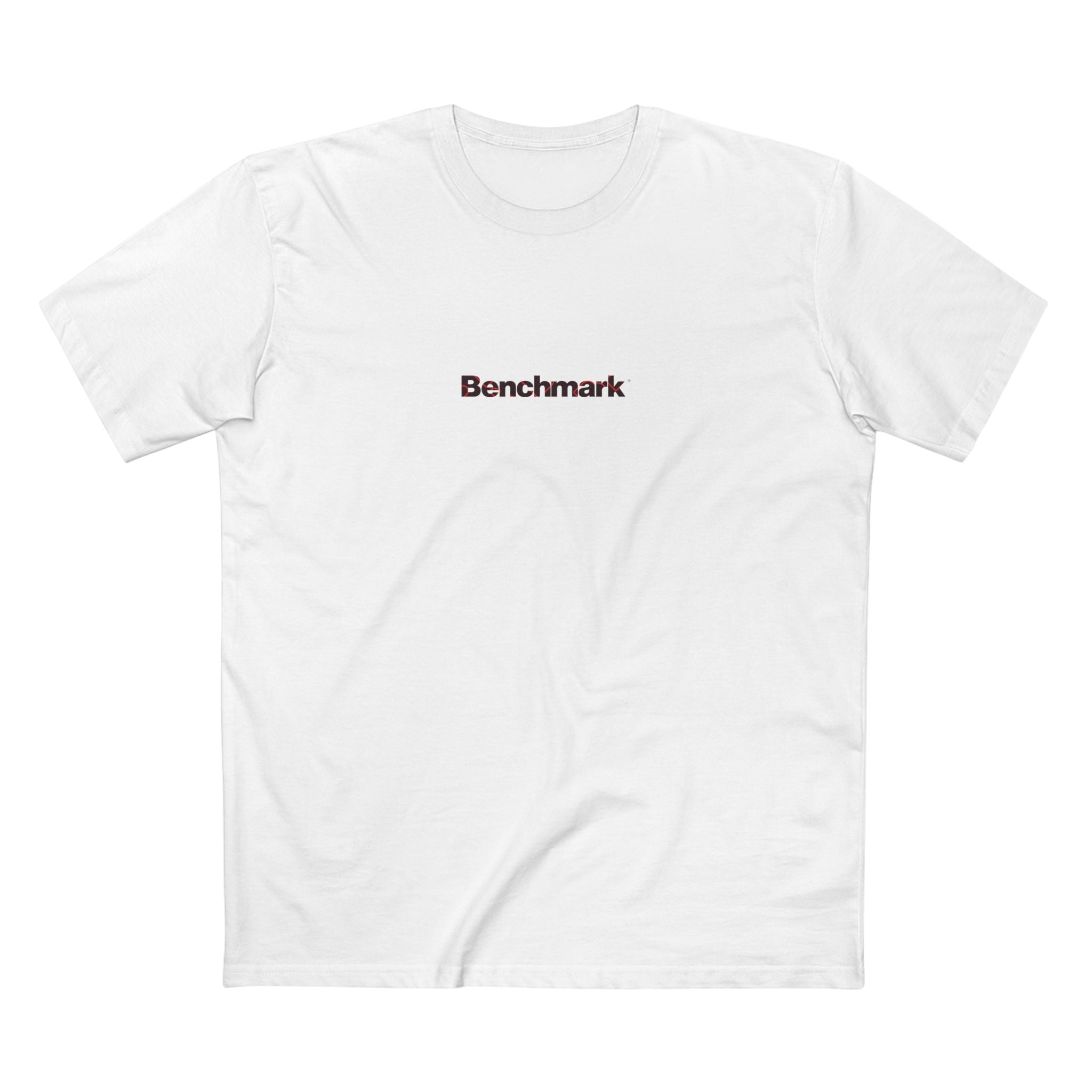 Benchmark Minimalist Tee — Small Chest Logo Graphic T-Shirt