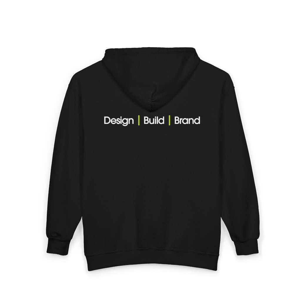 Soldius Logo Full-Zip Hoodie — 'Design Build Brand' Branded Zip-Up