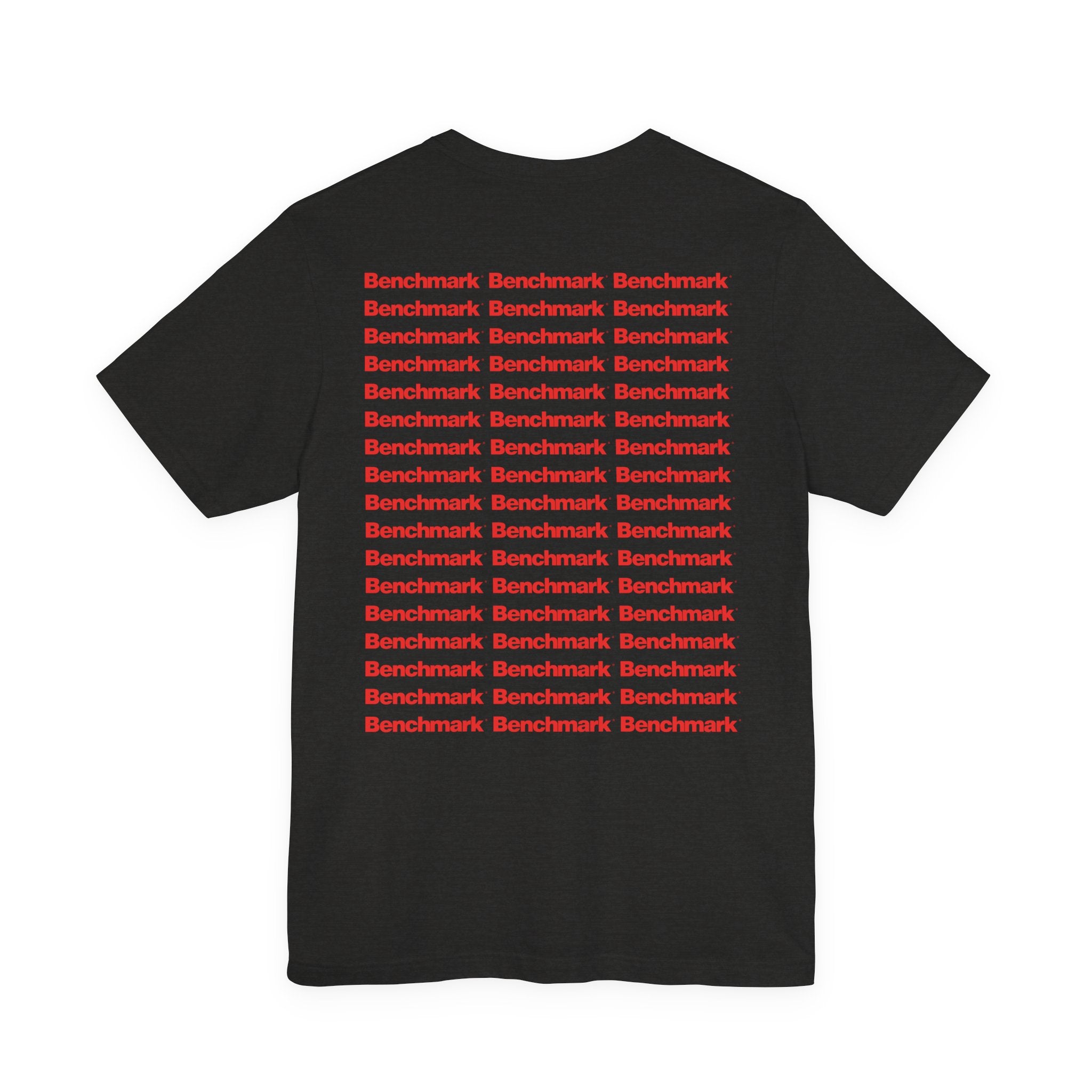 Benchmark Repeat Logo Tee — Minimalist Graphic T-Shirt