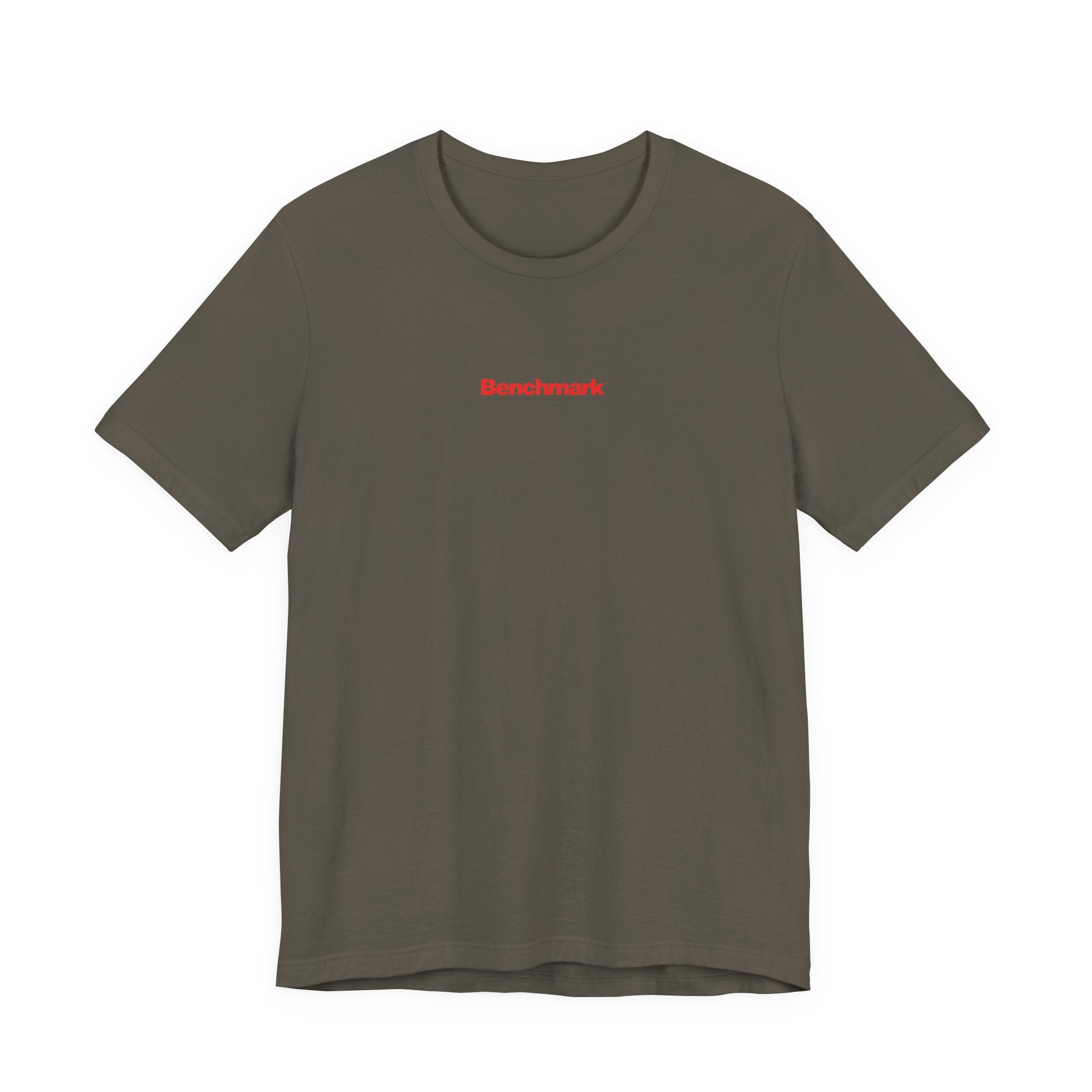 Benchmark Repeat Logo Tee — Minimalist Graphic T-Shirt