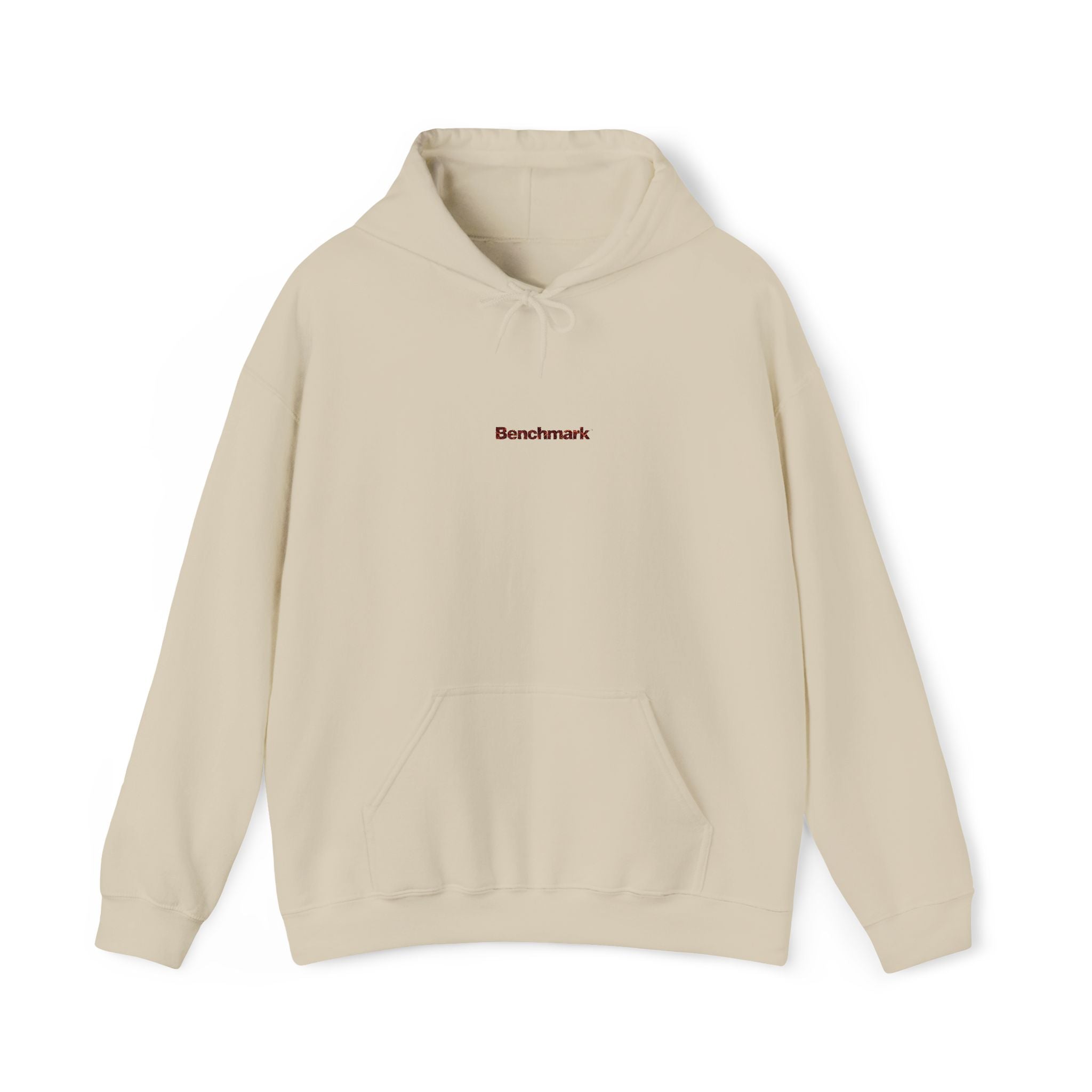 Minimalist 'BeesKnees' White Hoodie — Small Center Chest Script Logo