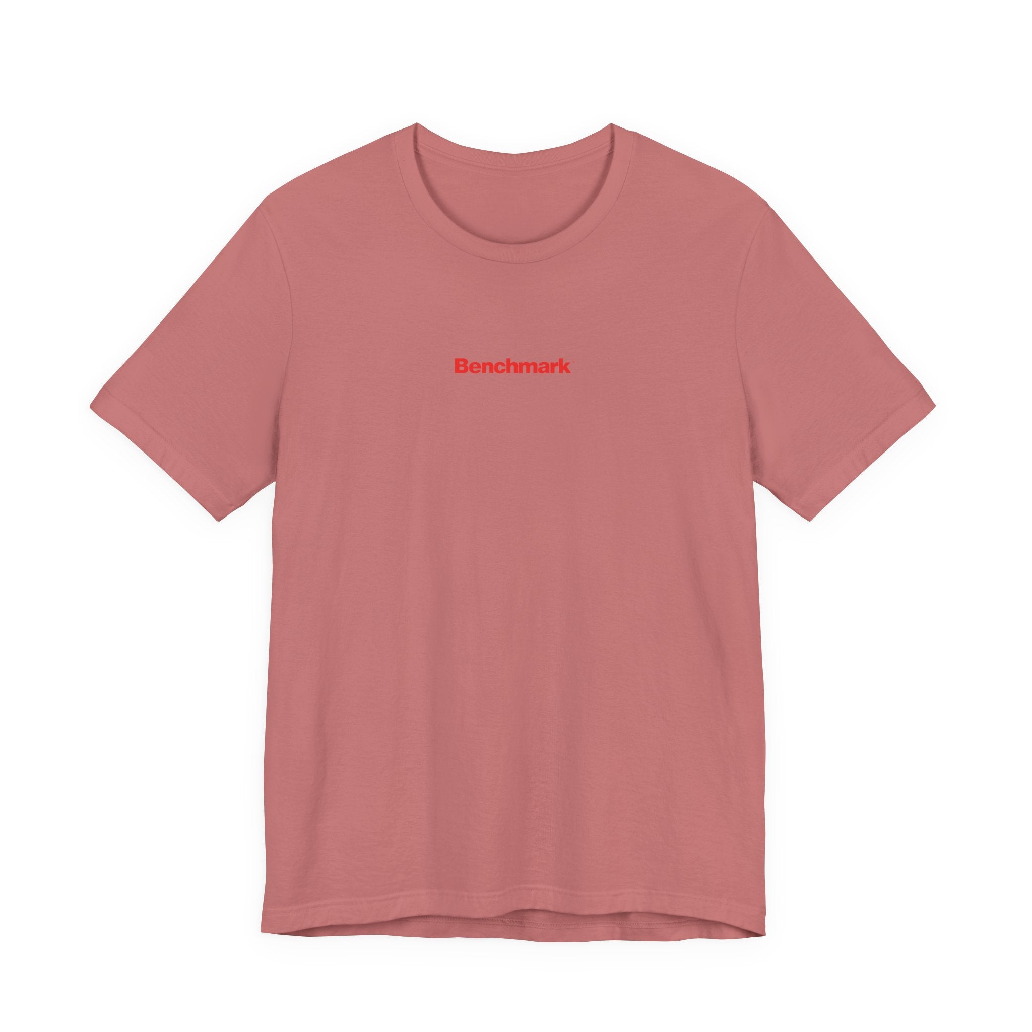 Benchmark Repeat Logo Tee — Minimalist Graphic T-Shirt