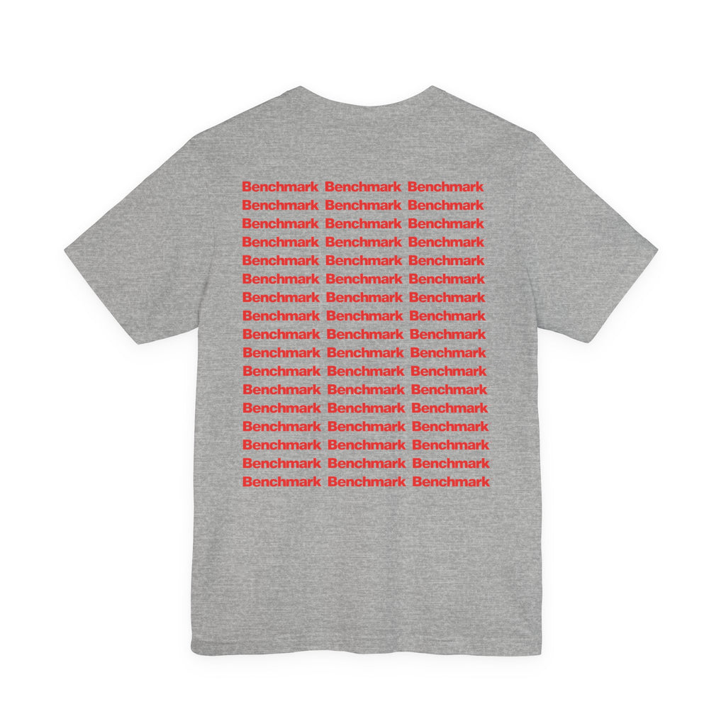 Benchmark Repeat Logo Tee — Minimalist Graphic T-Shirt