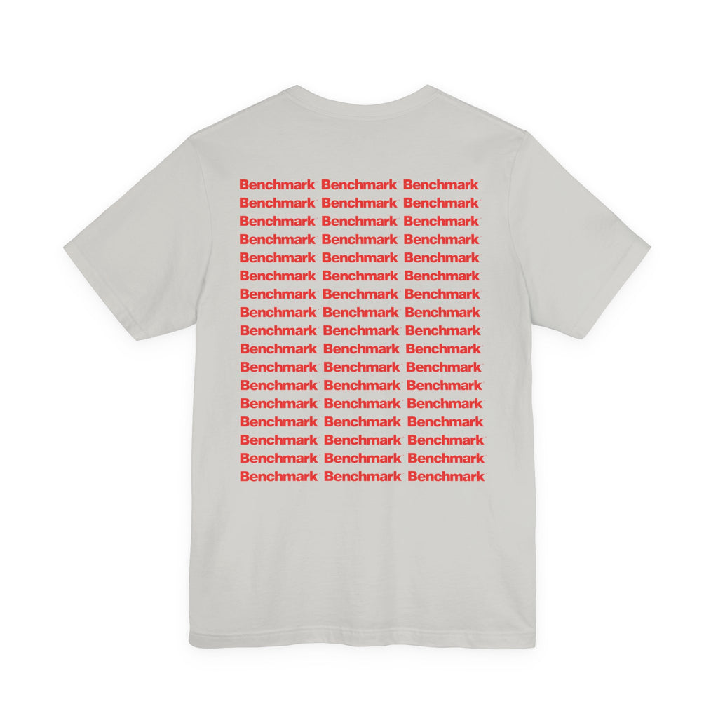 Benchmark Repeat Logo Tee — Minimalist Graphic T-Shirt