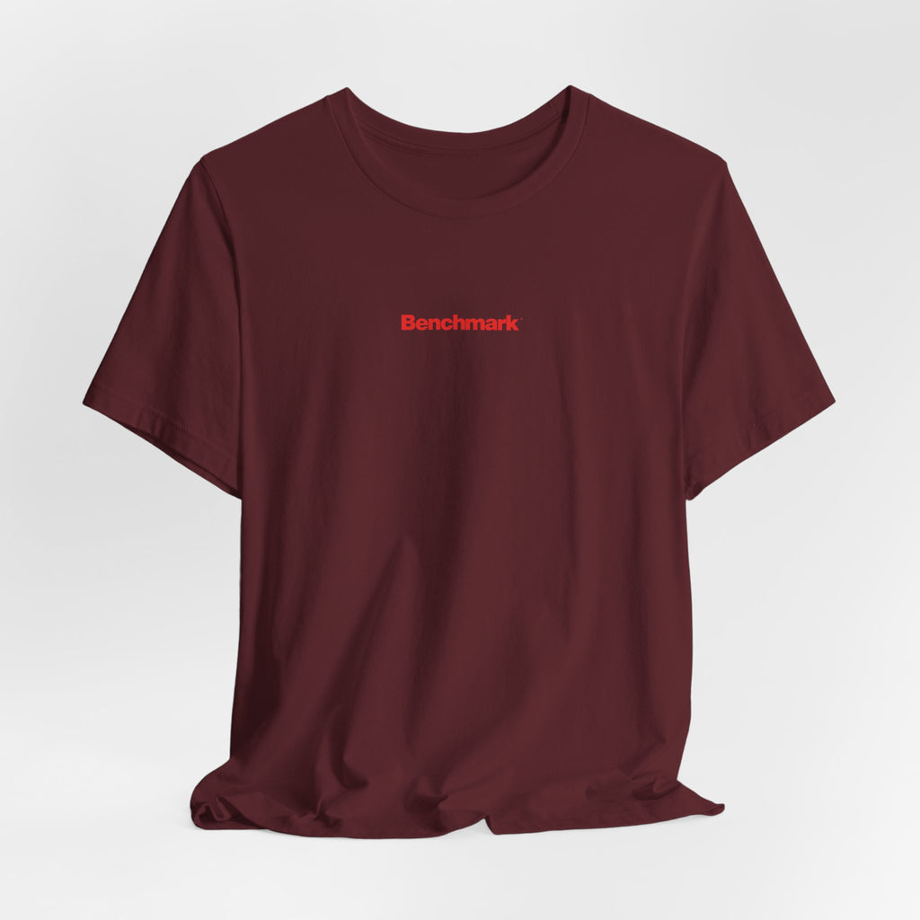 Benchmark Repeat Logo Tee — Minimalist Graphic T-Shirt