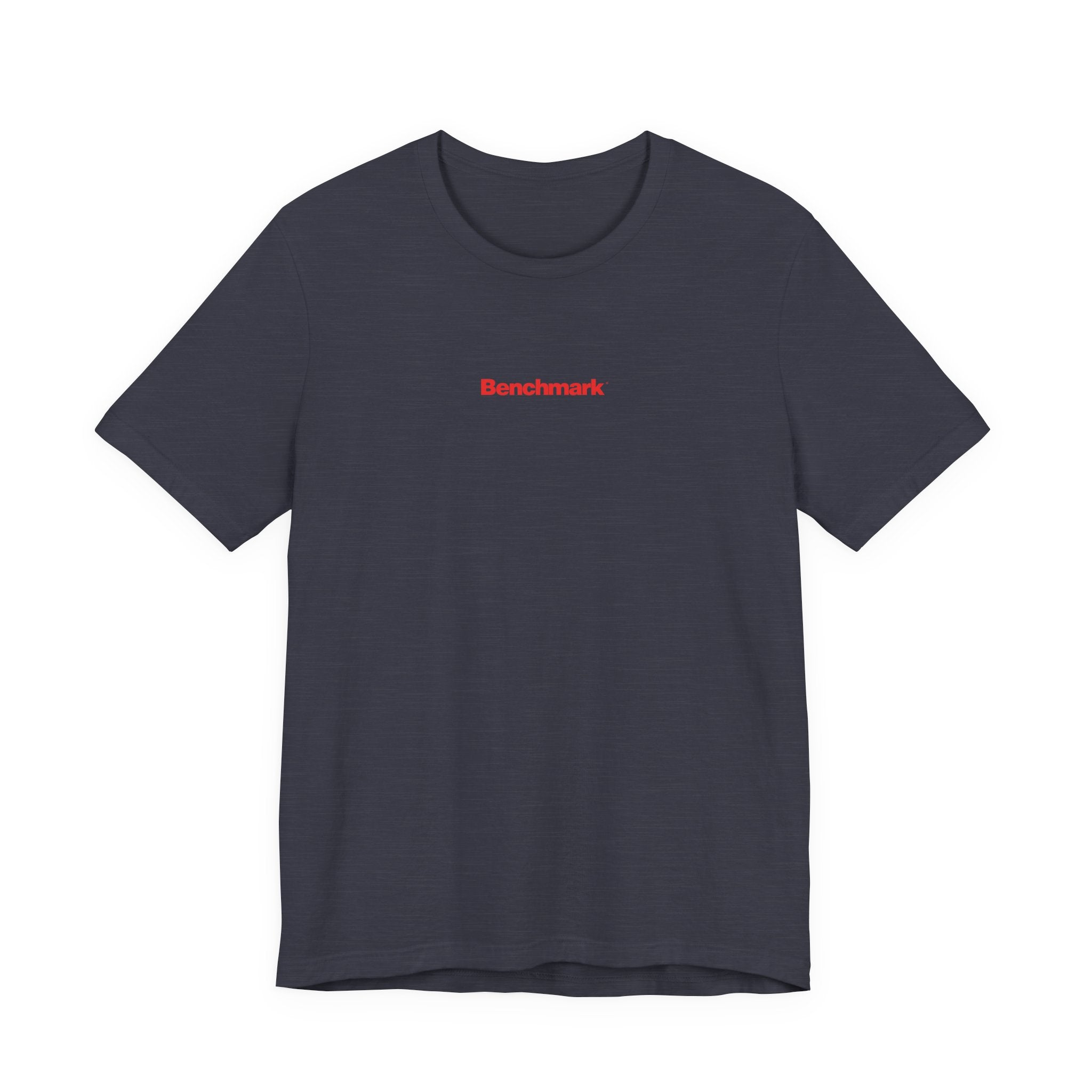 Benchmark Repeat Logo Tee — Minimalist Graphic T-Shirt