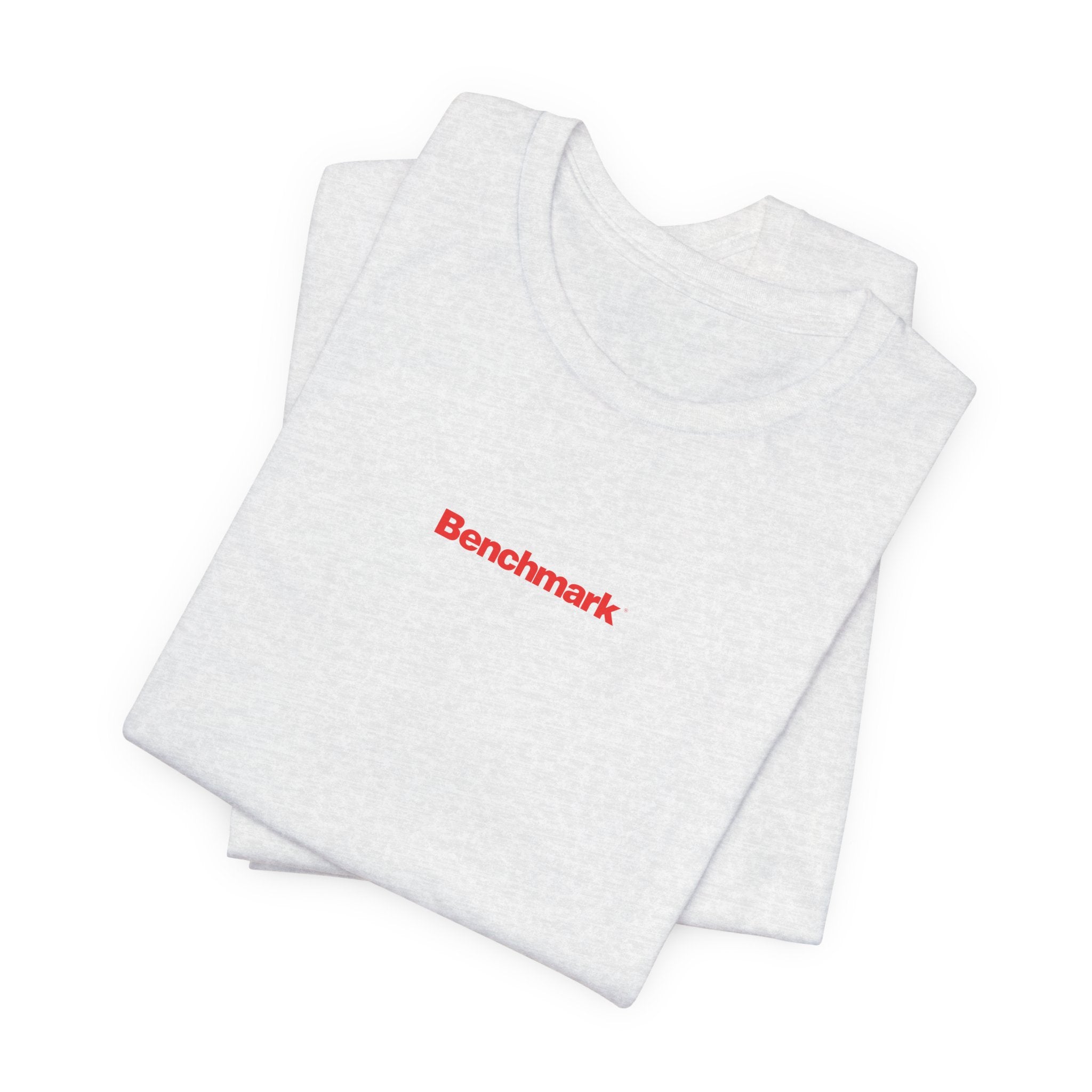 Benchmark Repeat Logo Tee — Minimalist Graphic T-Shirt