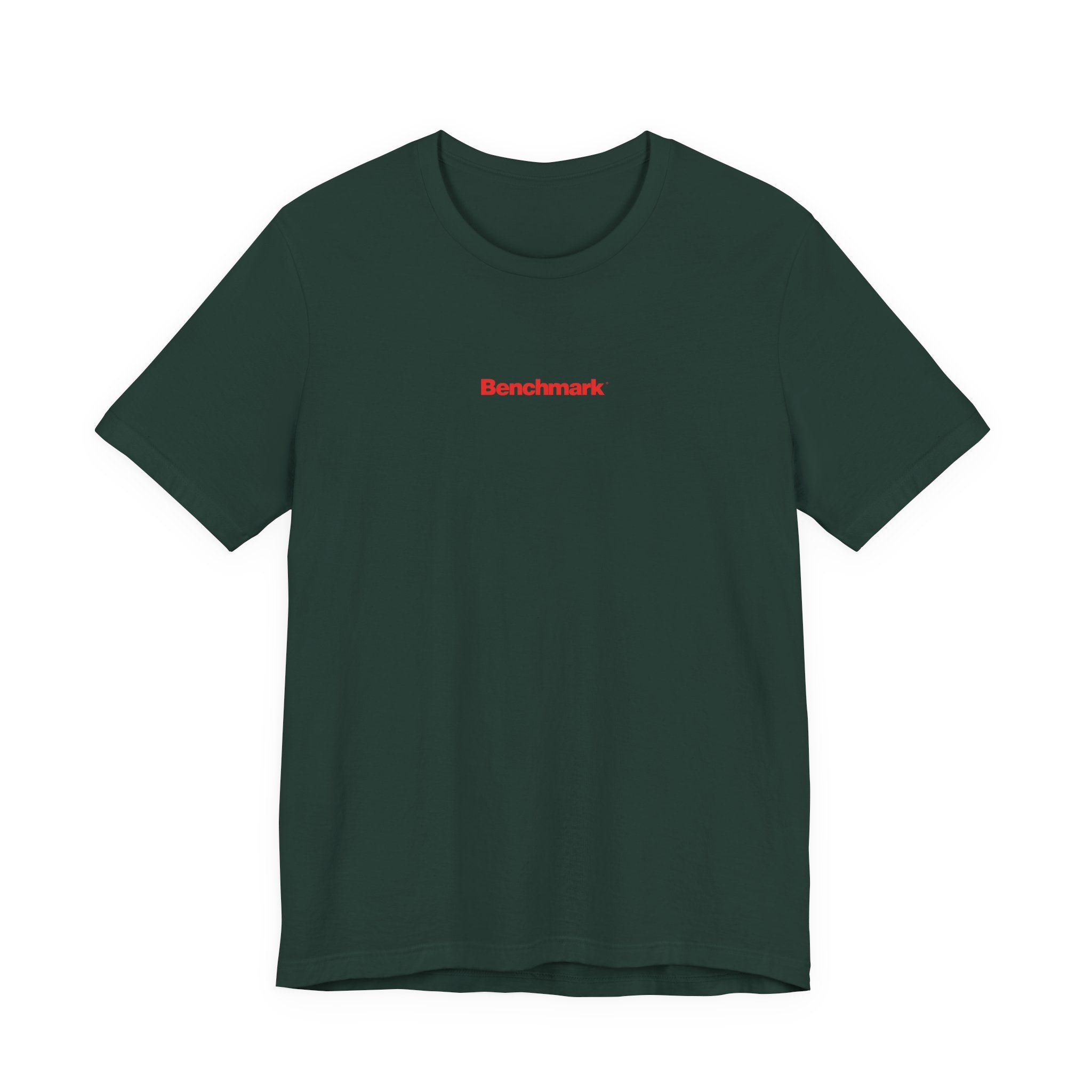 Benchmark Repeat Logo Tee — Minimalist Graphic T-Shirt