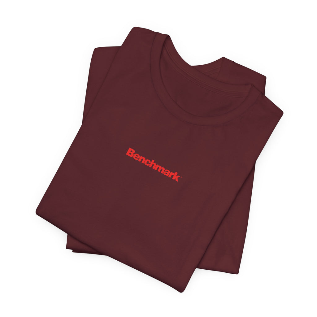 Benchmark Repeat Logo Tee — Minimalist Graphic T-Shirt
