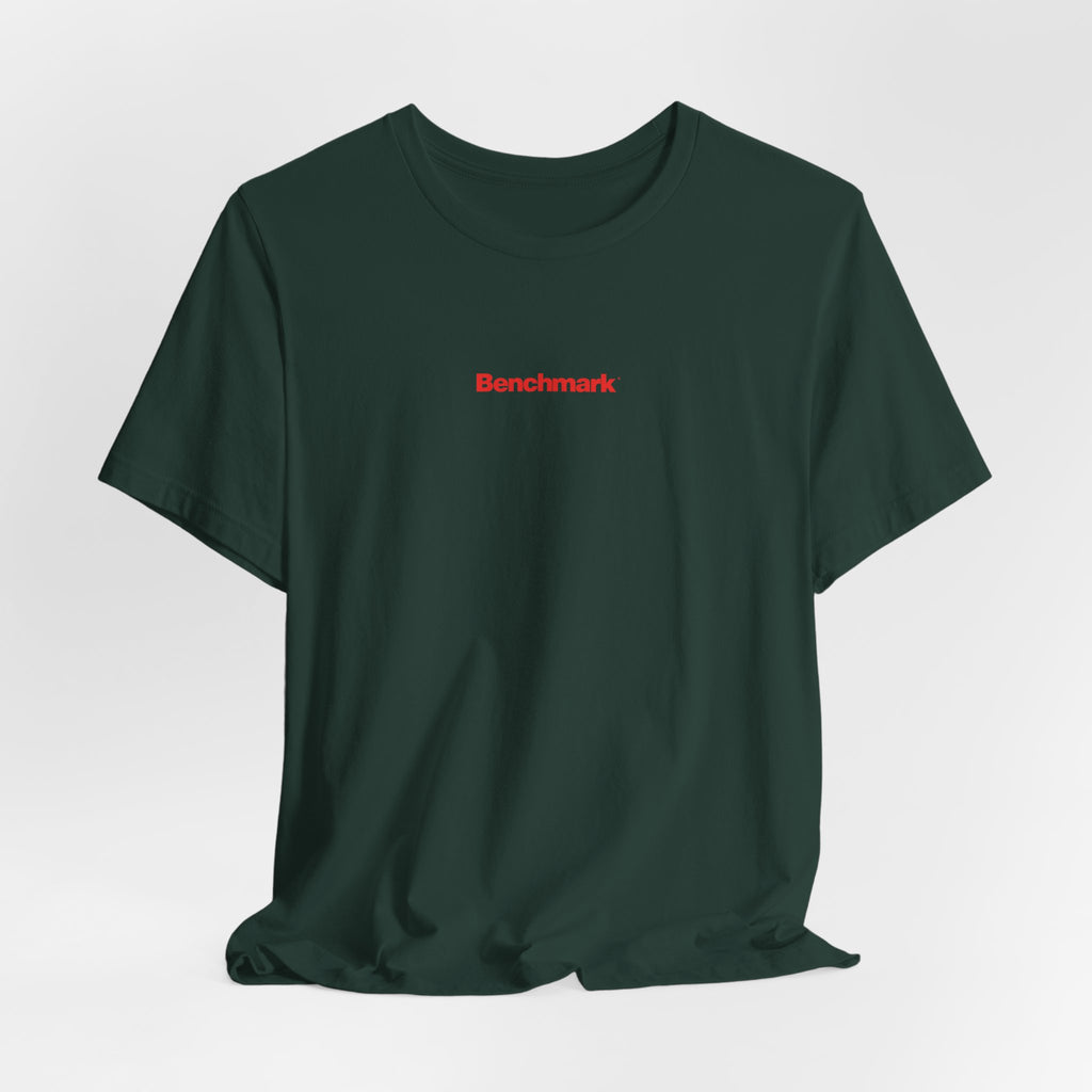 Benchmark Repeat Logo Tee — Minimalist Graphic T-Shirt