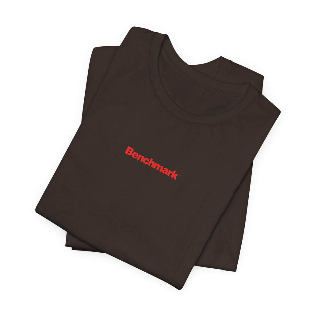 Benchmark Repeat Logo Tee — Minimalist Graphic T-Shirt