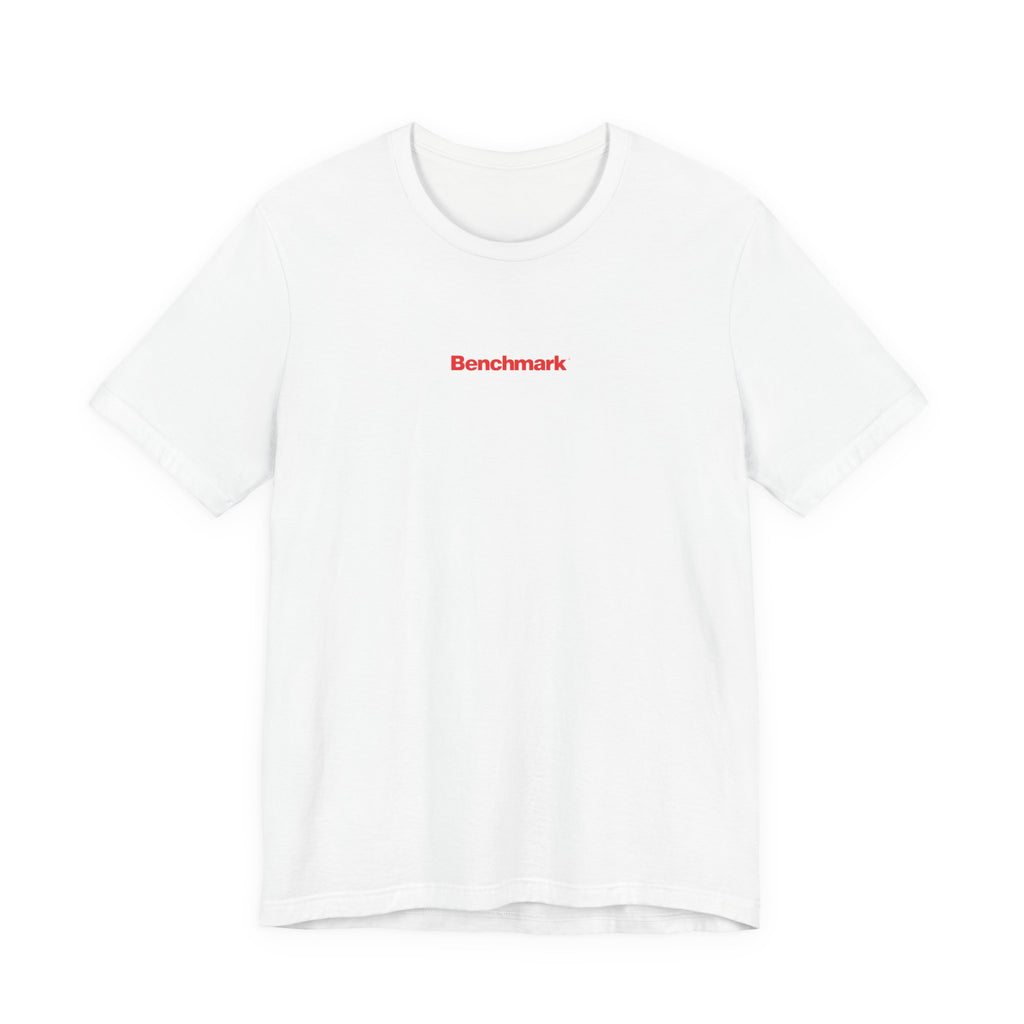 Benchmark Repeat Logo Tee — Minimalist Graphic T-Shirt