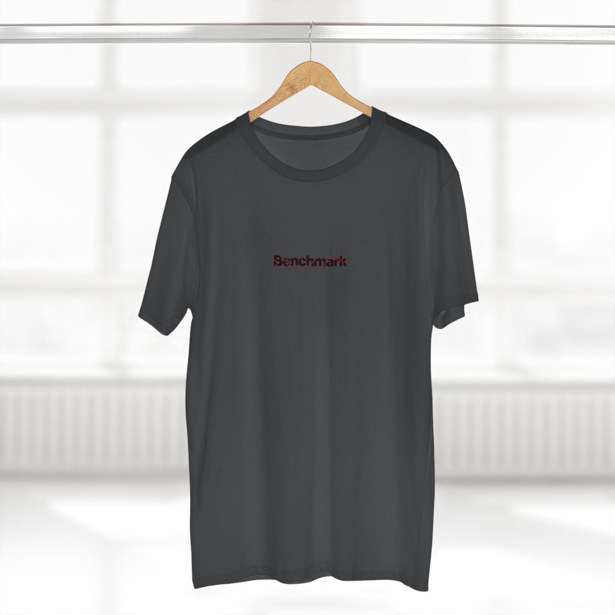 Benchmark Minimalist Tee — Small Chest Logo Graphic T-Shirt
