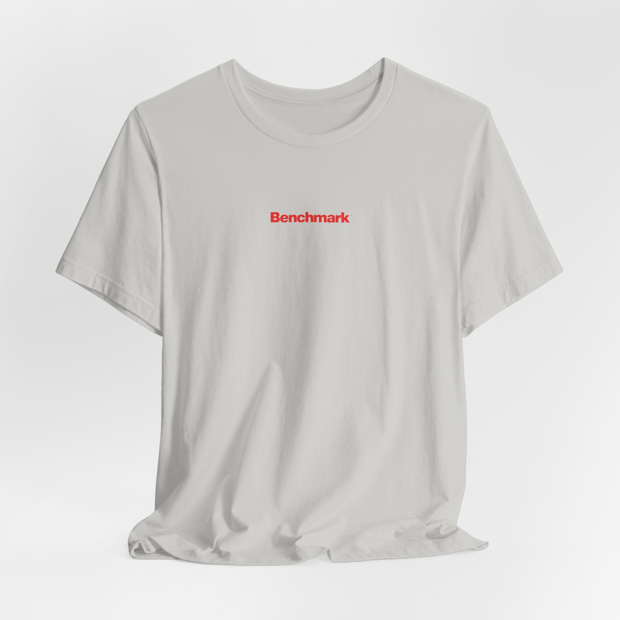 Benchmark Repeat Logo Tee — Minimalist Graphic T-Shirt