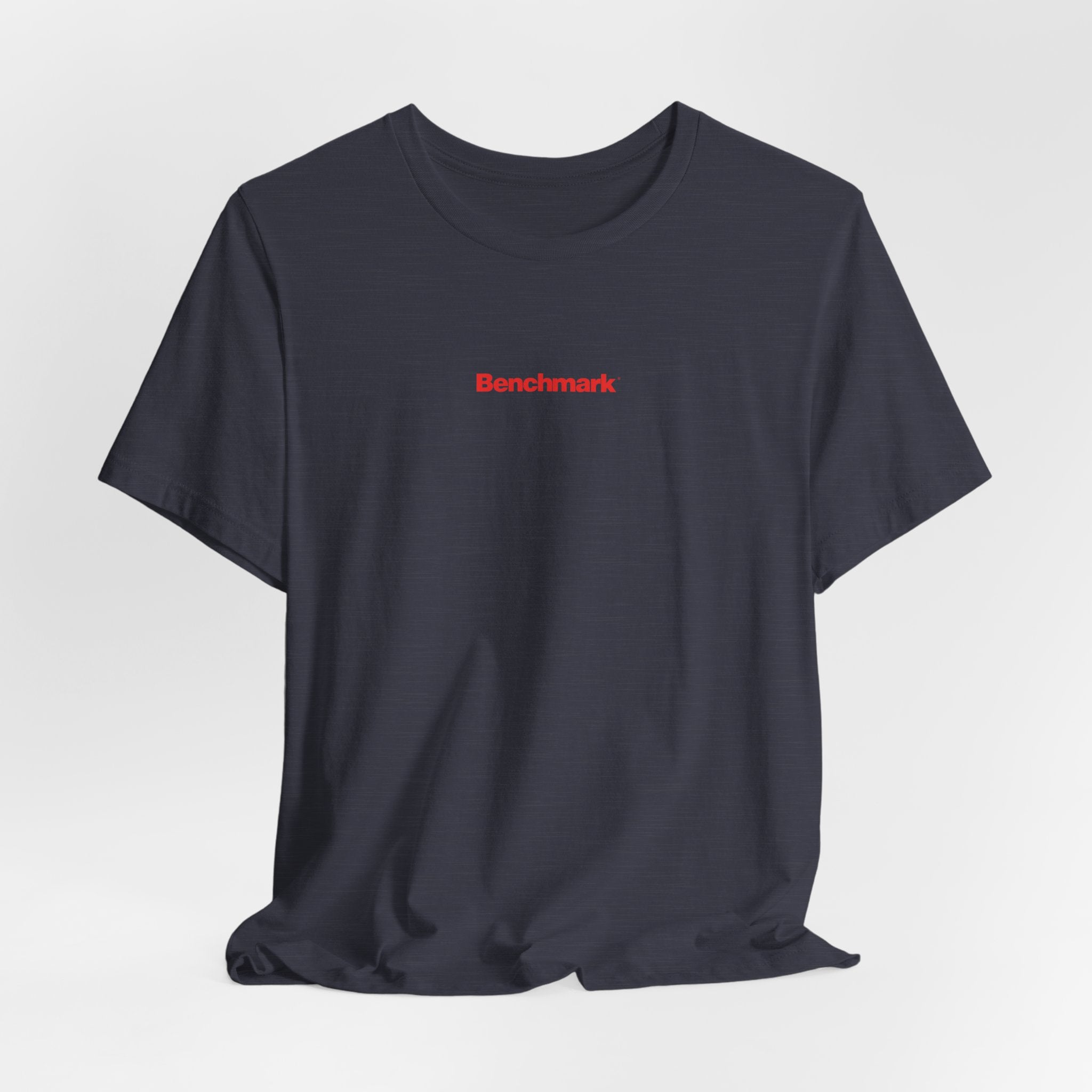 Benchmark Repeat Logo Tee — Minimalist Graphic T-Shirt